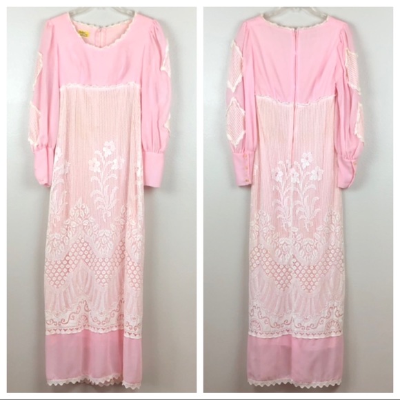 Vintage Dresses & Skirts - Vintage Pink Maxi Dress